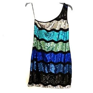 Forever 21 | Sequin, one shoulder dress